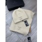 Chanel 샤넬 울 혼방 모자 & 목도리 세트