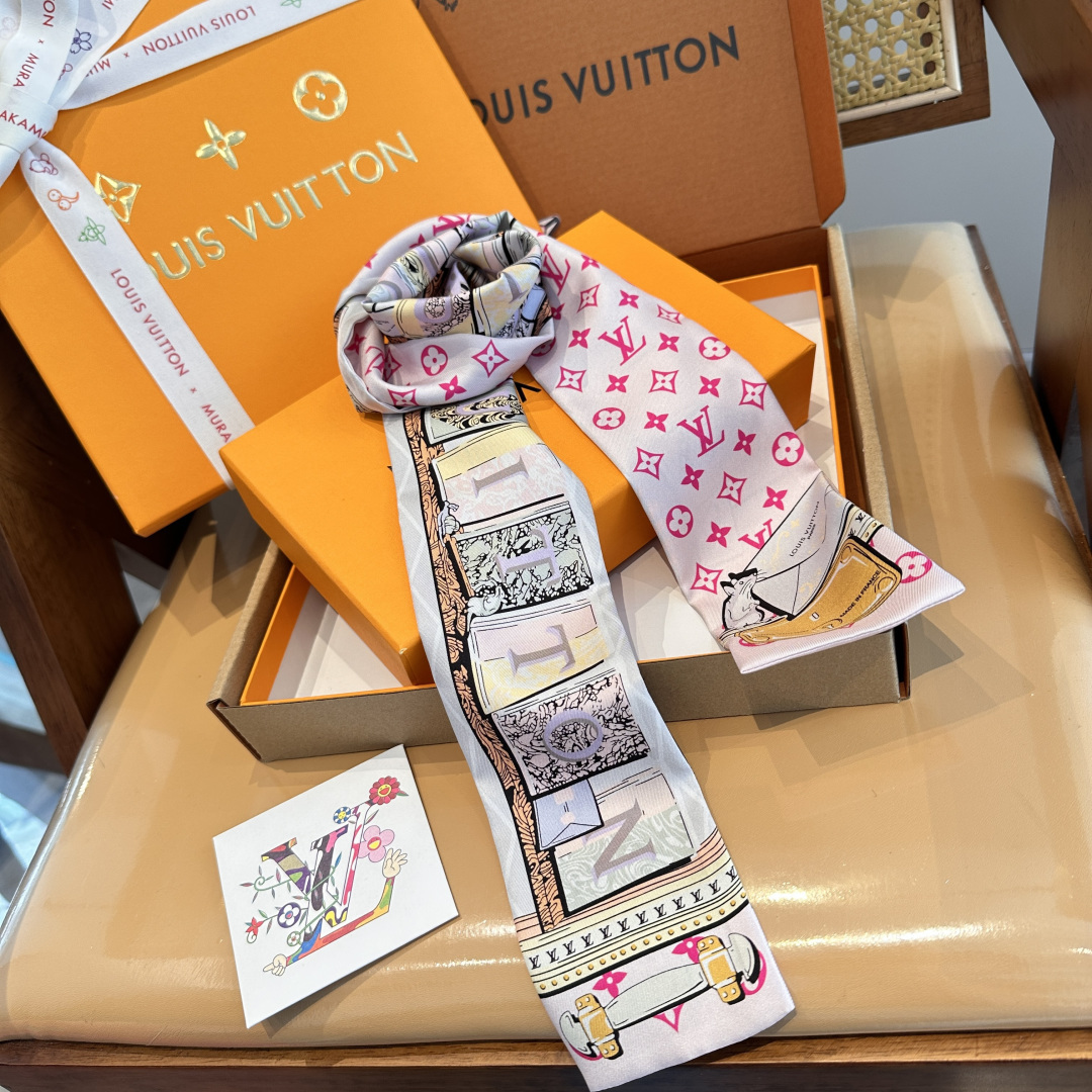 LV 루이비통 멀티 트윌리 실크 스카프