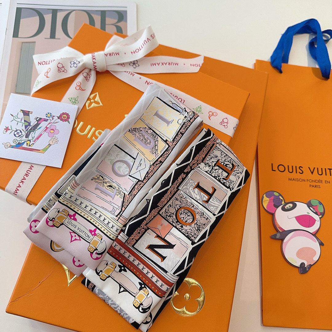 LV 루이비통 멀티 트윌리 실크 스카프