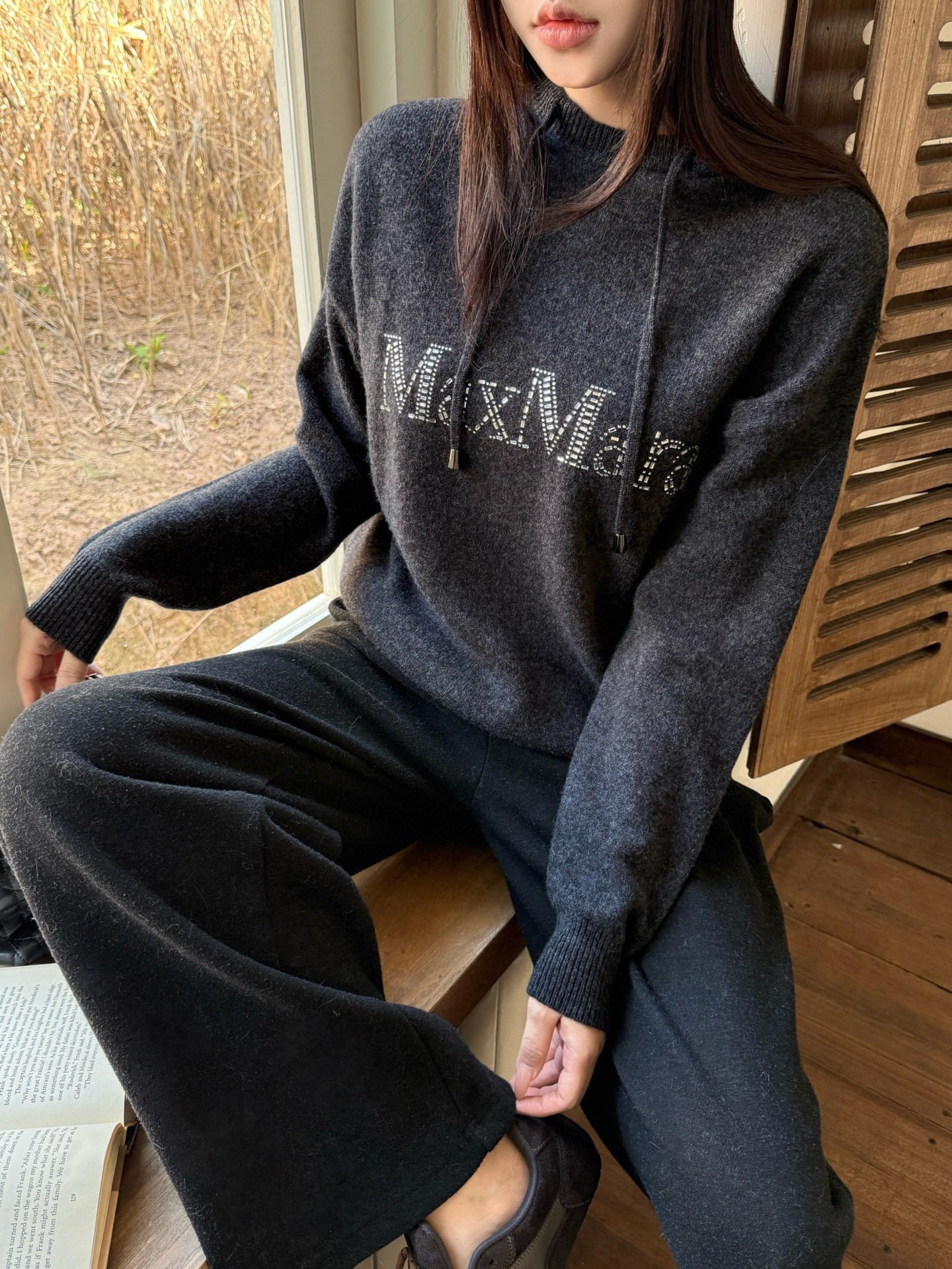 Max Mara 막스마라 핫픽스 로고 후드티 니트 의류