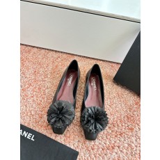 Chanel 샤넬 플라워 폼폼 메리제인 로퍼 플랫 슈즈 신발