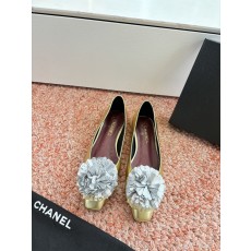 Chanel 샤넬 플라워 폼폼 메리제인 로퍼 플랫 슈즈 신발