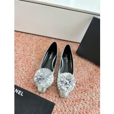 Chanel 샤넬 플라워 폼폼 메리제인 로퍼 플랫 슈즈 신발