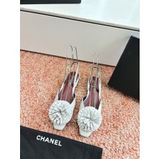 Chanel 샤넬 플라워 폼폼 메리제인 플랫 샌들 신발