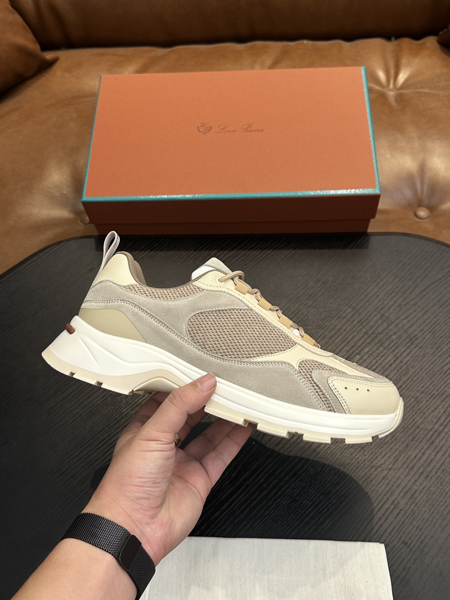 Loro Piana 로로 피아나(LP) Cairn Walk 남성 스니커즈 (하이 퀄리티) 신발