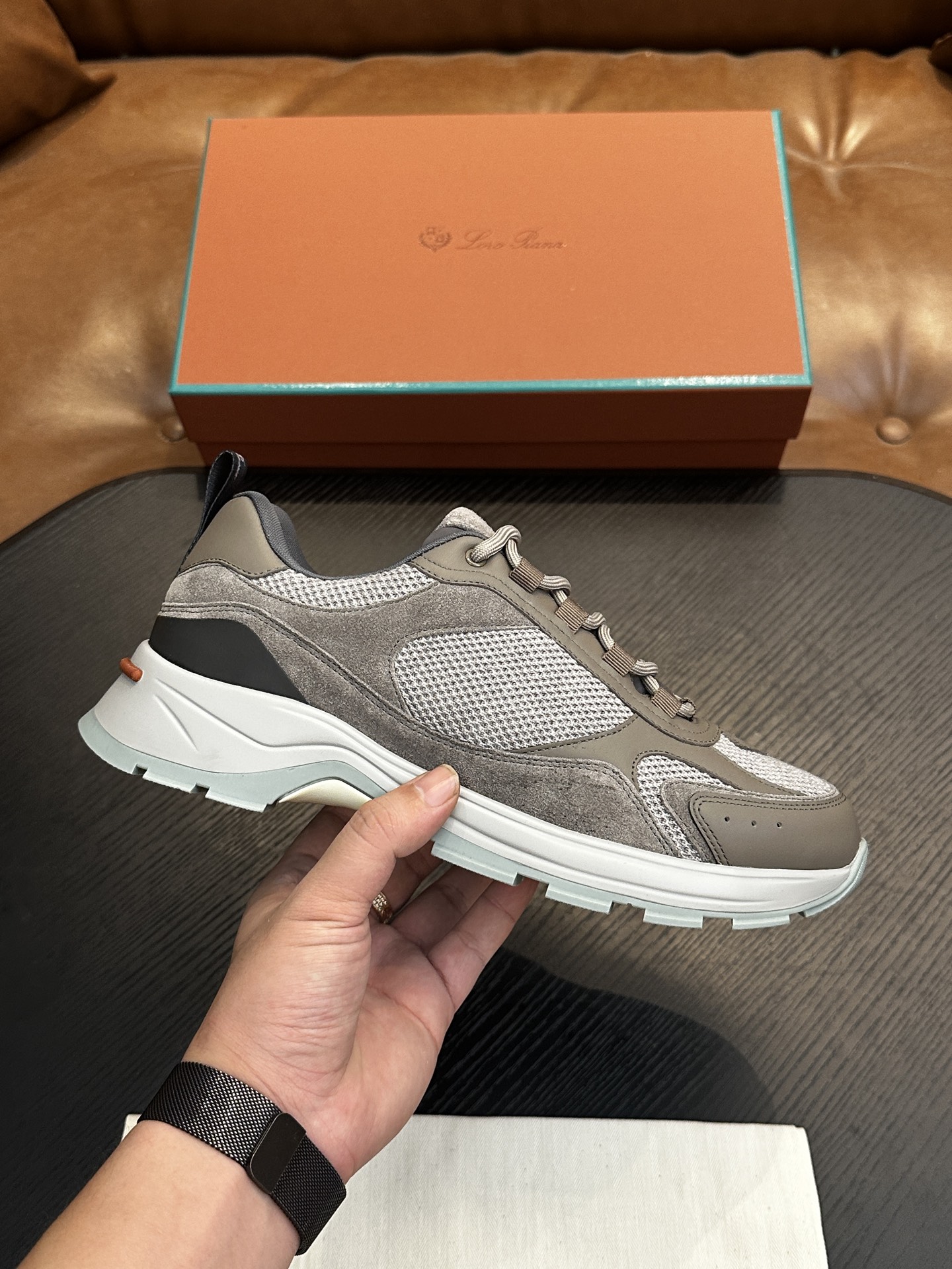 Loro Piana 로로 피아나(LP) Cairn Walk 남성 스니커즈 (하이 퀄리티) 신발