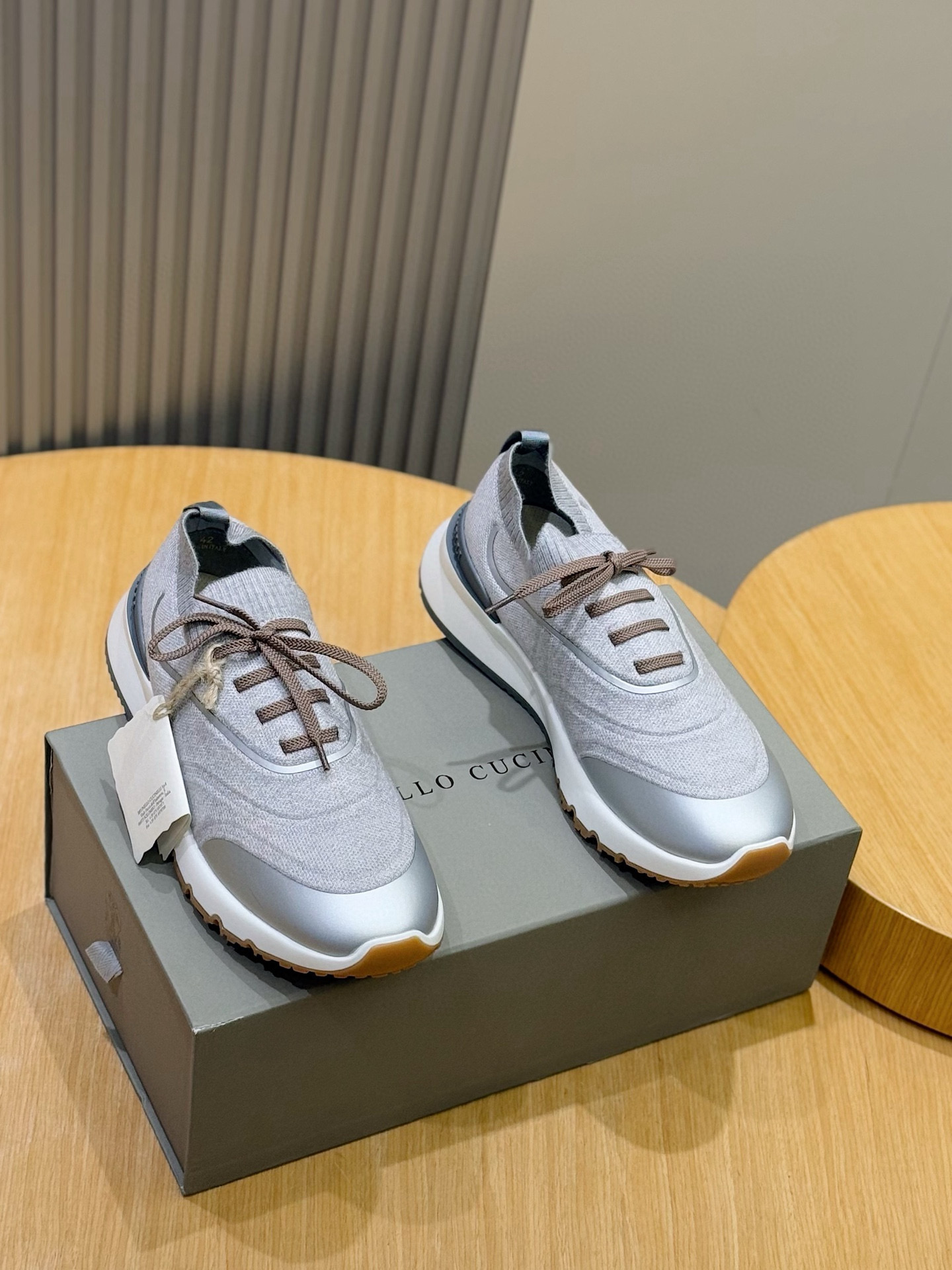 brunello cucinelli BC 브루넬로 쿠치넬리 남성 플라이니트 런닝화 스니커즈 신발