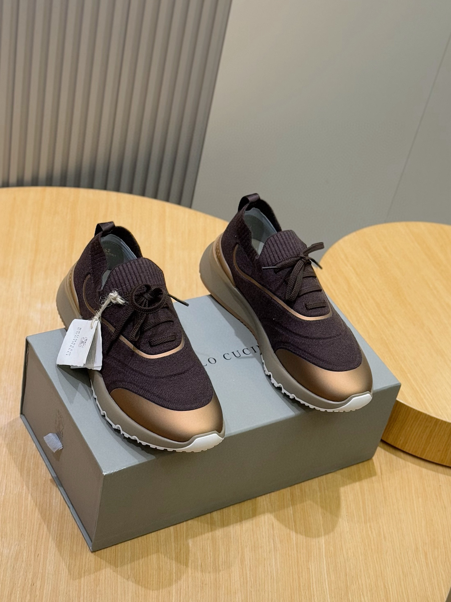 brunello cucinelli BC 브루넬로 쿠치넬리 남성 플라이니트 런닝화 스니커즈 신발