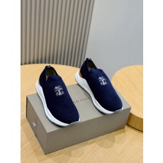 brunello cucinelli BC 브루넬로 쿠치넬리 코튼 니트 스니커즈 신발