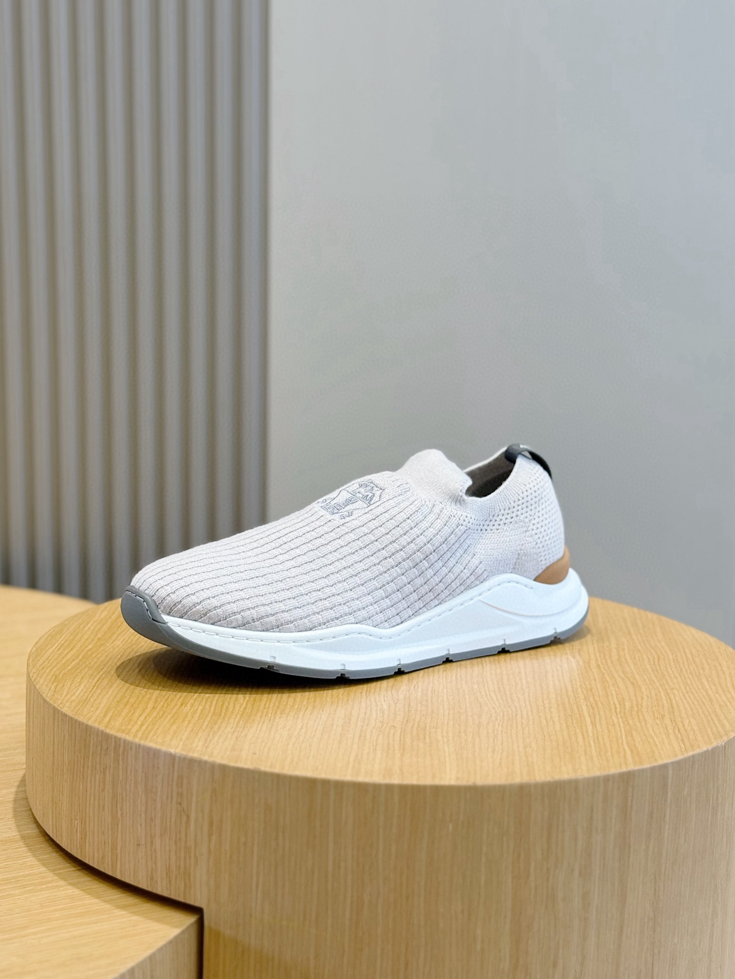 brunello cucinelli BC 브루넬로 쿠치넬리 코튼 니트 스니커즈 신발