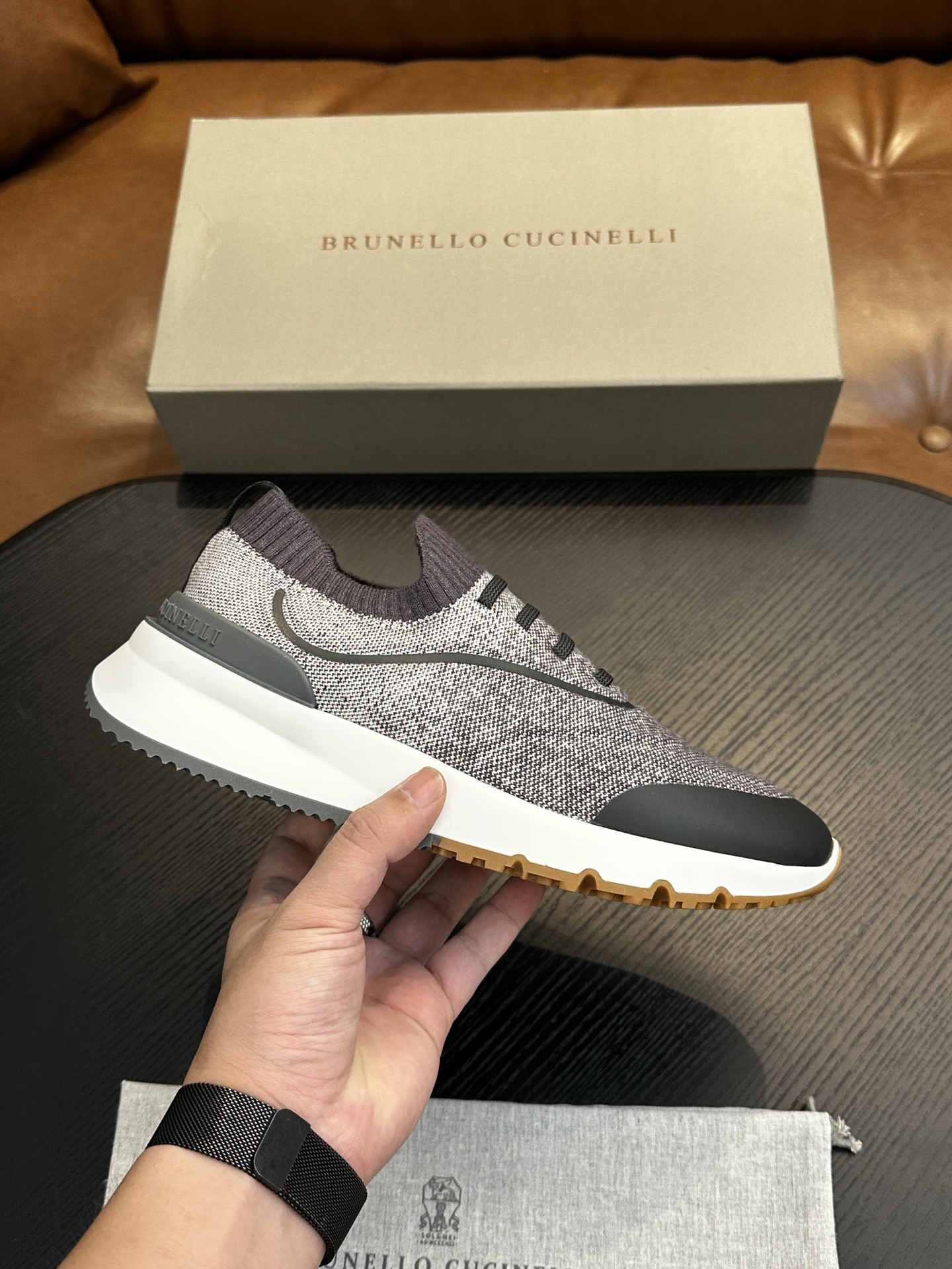 brunello cucinelli BC 브루넬로 쿠치넬리 코튼 니트 스니커즈 (Top Quality) 신발