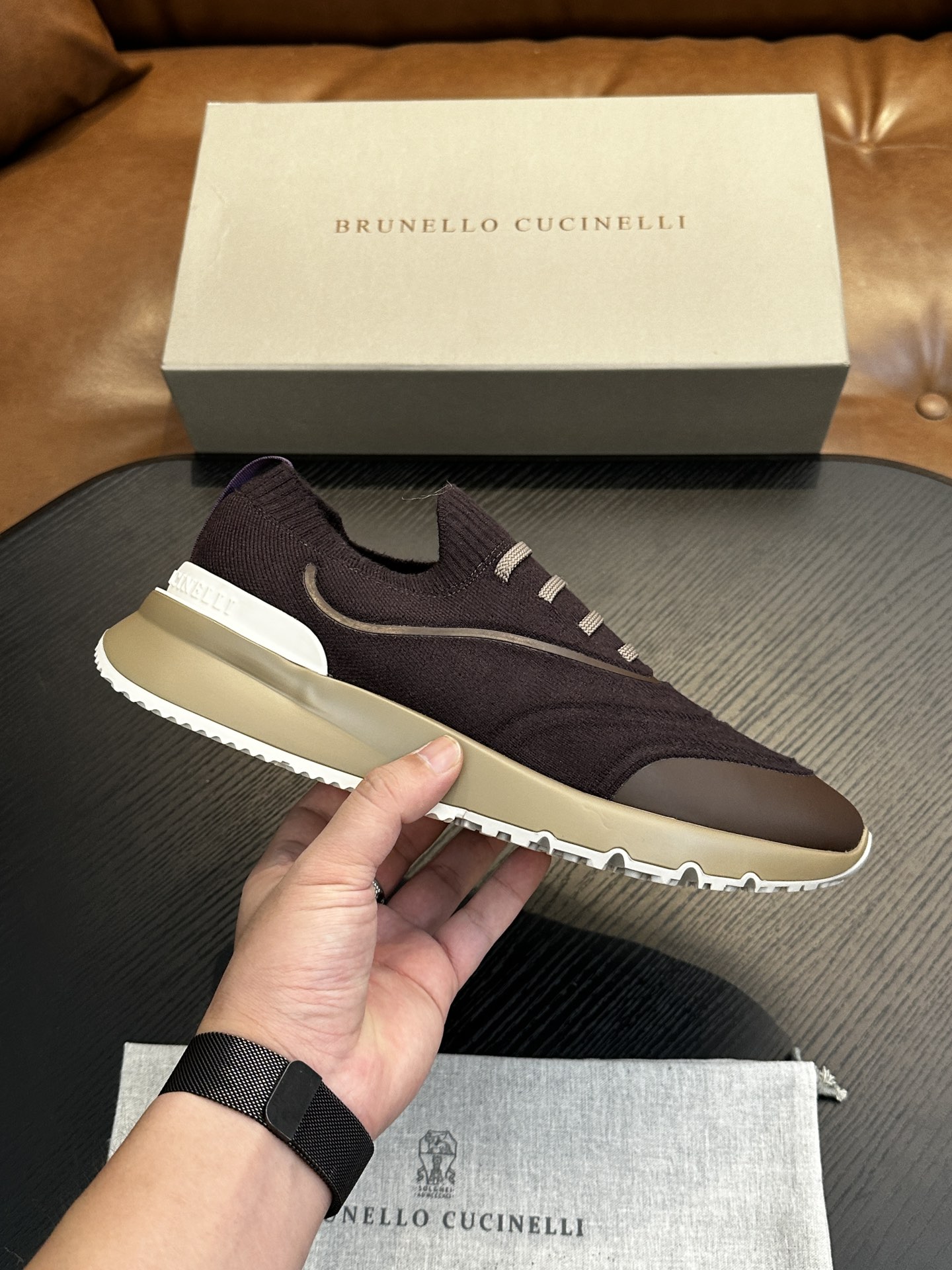 brunello cucinelli BC 브루넬로 쿠치넬리 코튼 니트 스니커즈 (Top Quality) 신발