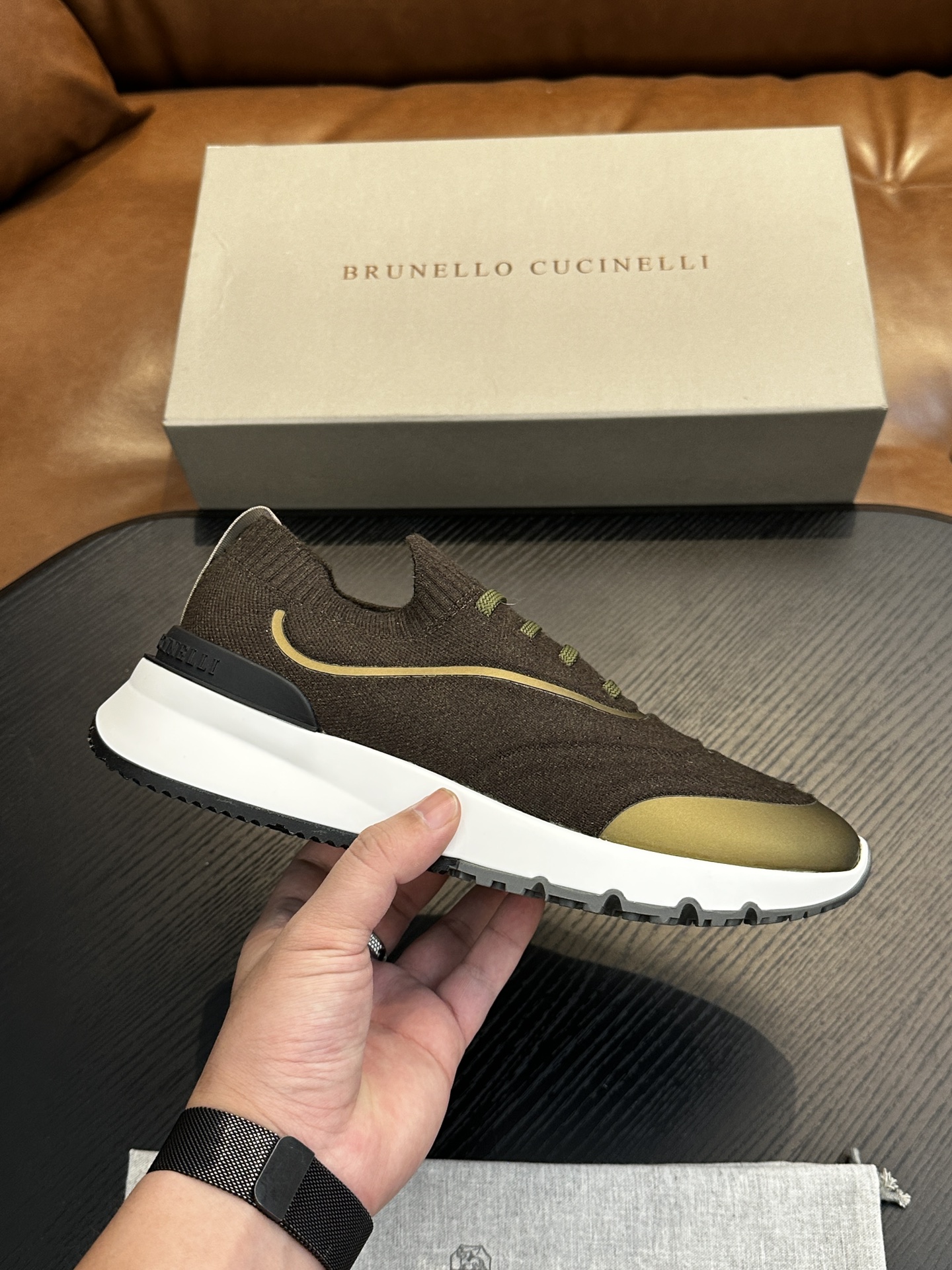 brunello cucinelli BC 브루넬로 쿠치넬리 코튼 니트 스니커즈 (Top Quality) 신발