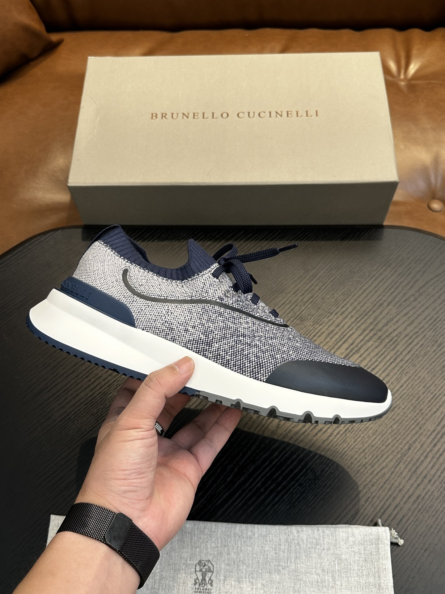 brunello cucinelli BC 브루넬로 쿠치넬리 코튼 니트 스니커즈 (Top Quality) 신발