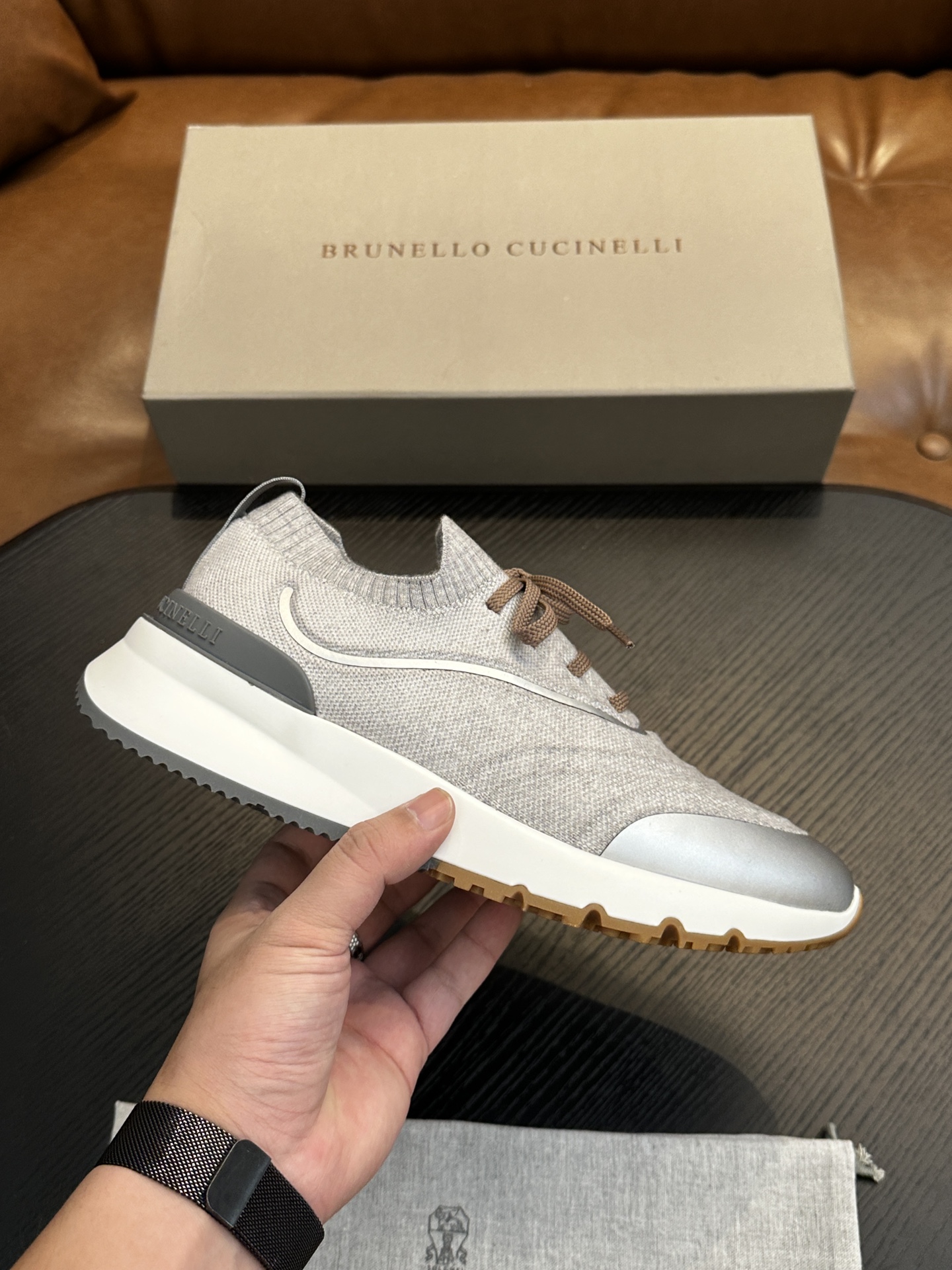 brunello cucinelli BC 브루넬로 쿠치넬리 코튼 니트 스니커즈 (Top Quality) 신발