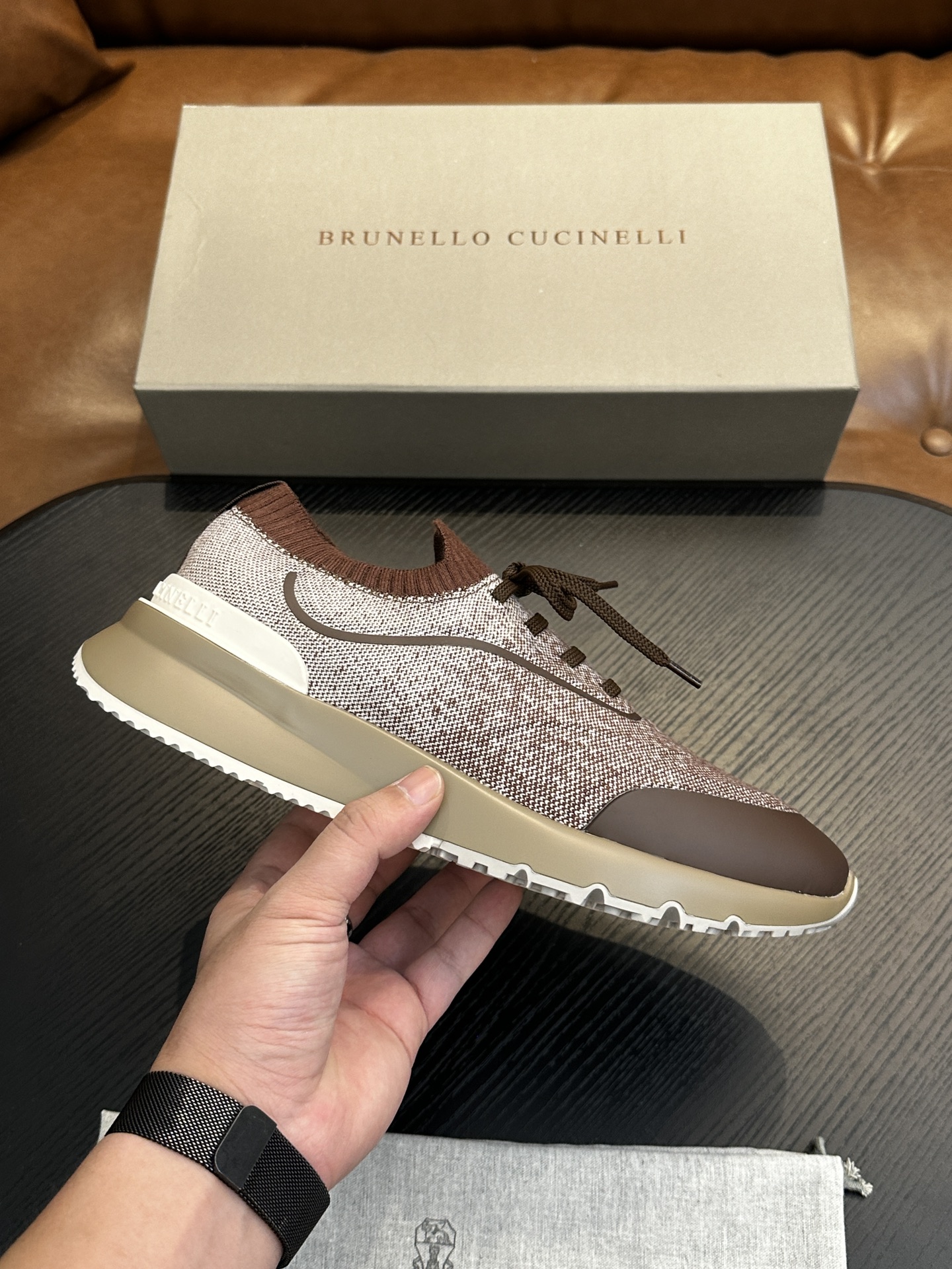 brunello cucinelli BC 브루넬로 쿠치넬리 코튼 니트 스니커즈 (Top Quality) 신발