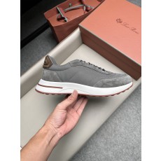 Loro Piana 로로피아나(LP) 스웨이드 캔버스 믹스 남성화 스니커즈 신발