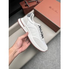 Loro Piana 로로피아나(LP) 스웨이드 캔버스 믹스 남성화 스니커즈 신발