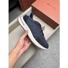 Loro Piana 로로피아나(LP) 스웨이드 캔버스 믹스 남성화 스니커즈 신발