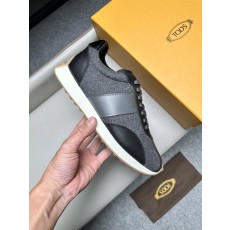 토즈(Tods) 레더 & 트위드 믹스 스니커즈 신발