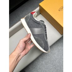 토즈(Tods) 레더 & 트위드 믹스 스니커즈 신발