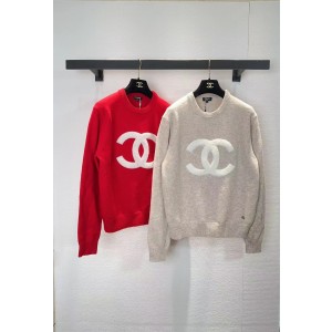 샤넬(CHANEL) 로고 라운드 롱 슬리브 긴팔 니트 의류