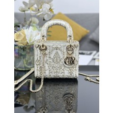 디올(Dior) CD 레이디 디올 3구 럭키스타 주얼 자수 미니백 가방