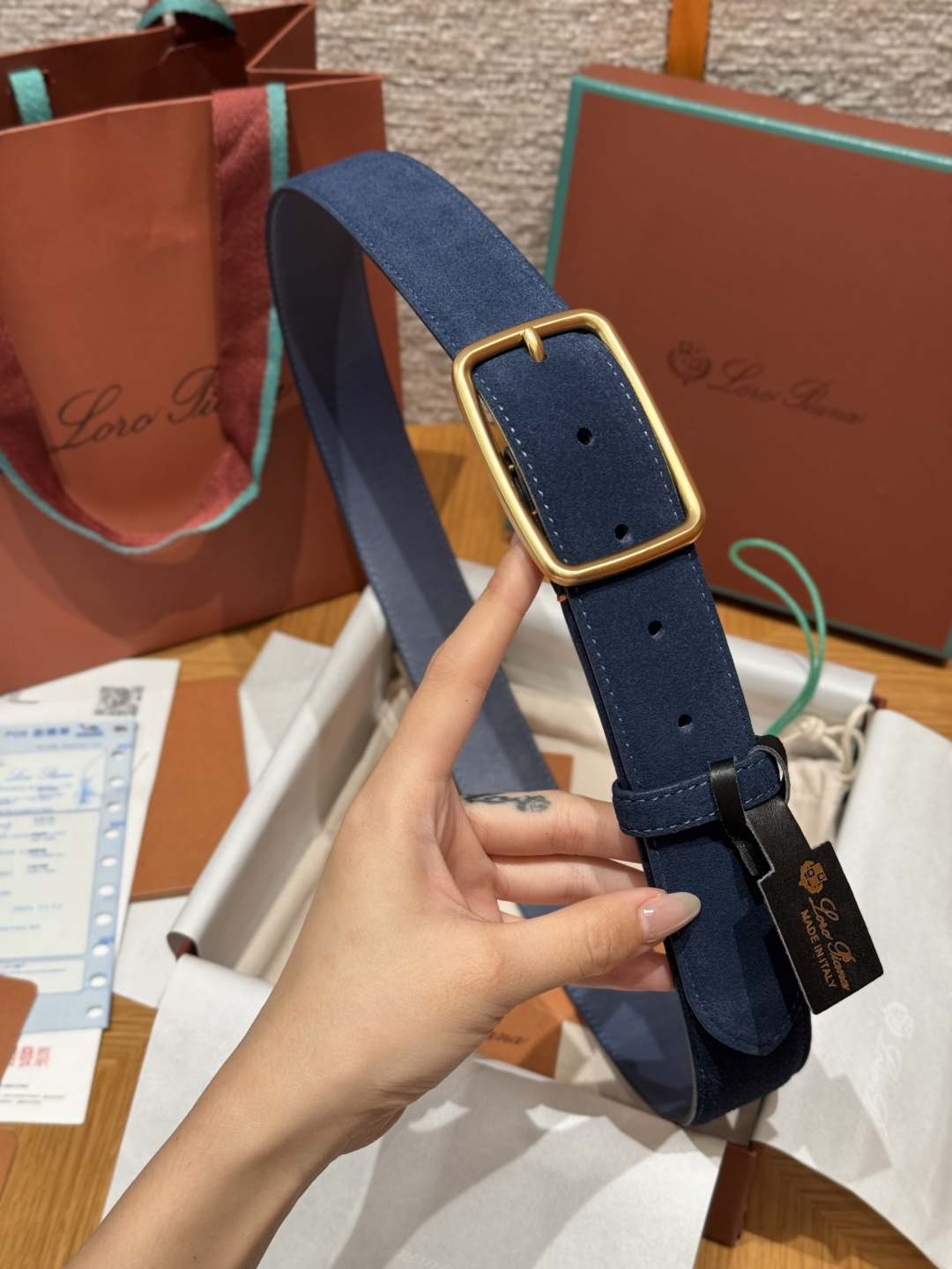 로로 피아나(Loro Piana) LP 벌룬 남성 캐주얼 벨트