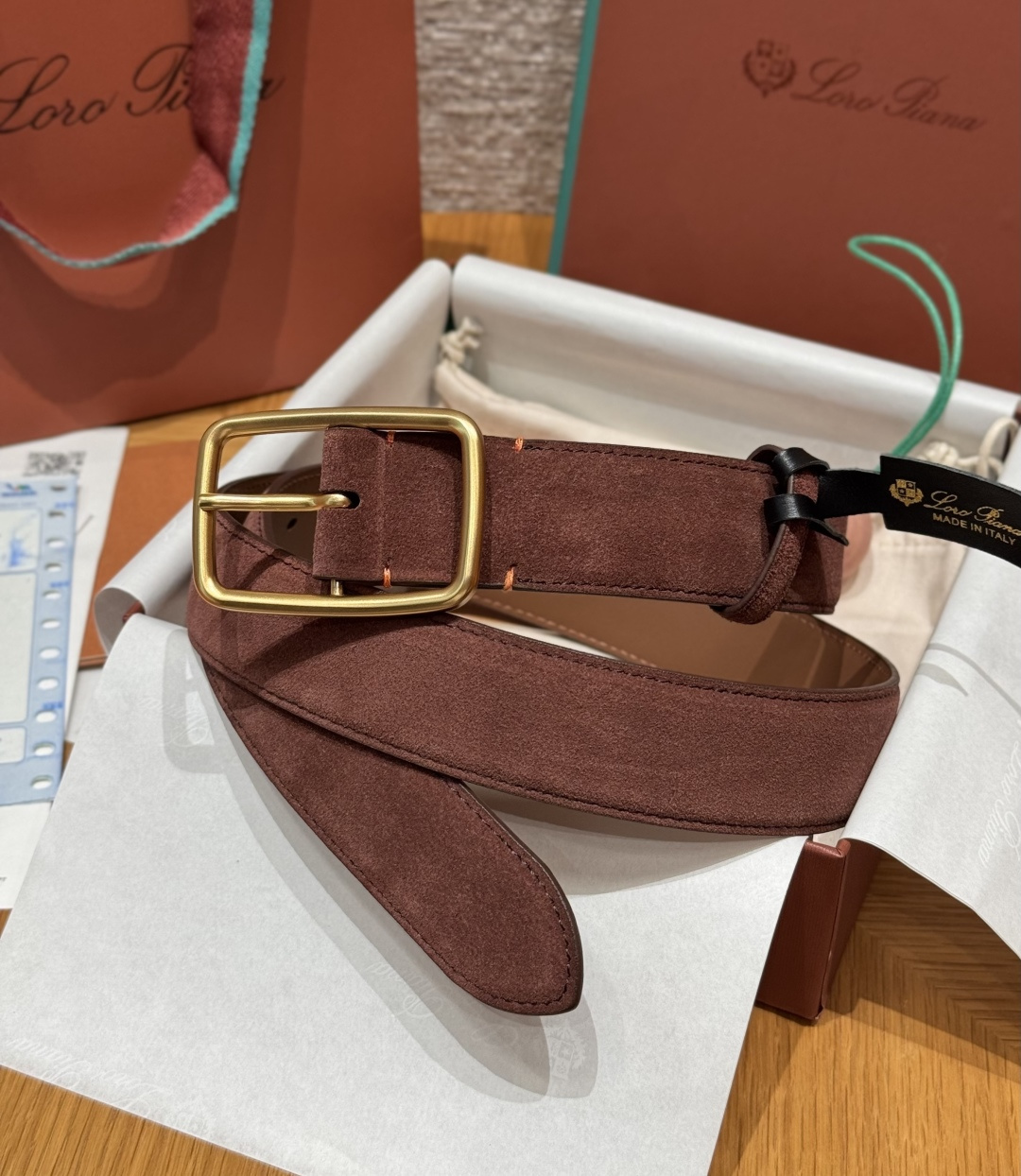 로로 피아나(Loro Piana) LP 벌룬 남성 캐주얼 벨트