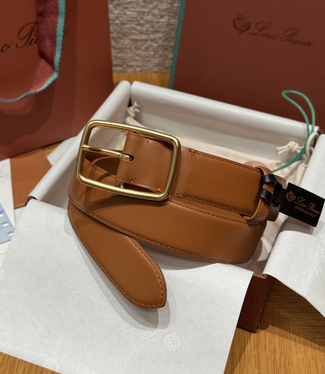 로로 피아나(Loro Piana) LP 벌룬 남성 스무스 벨트