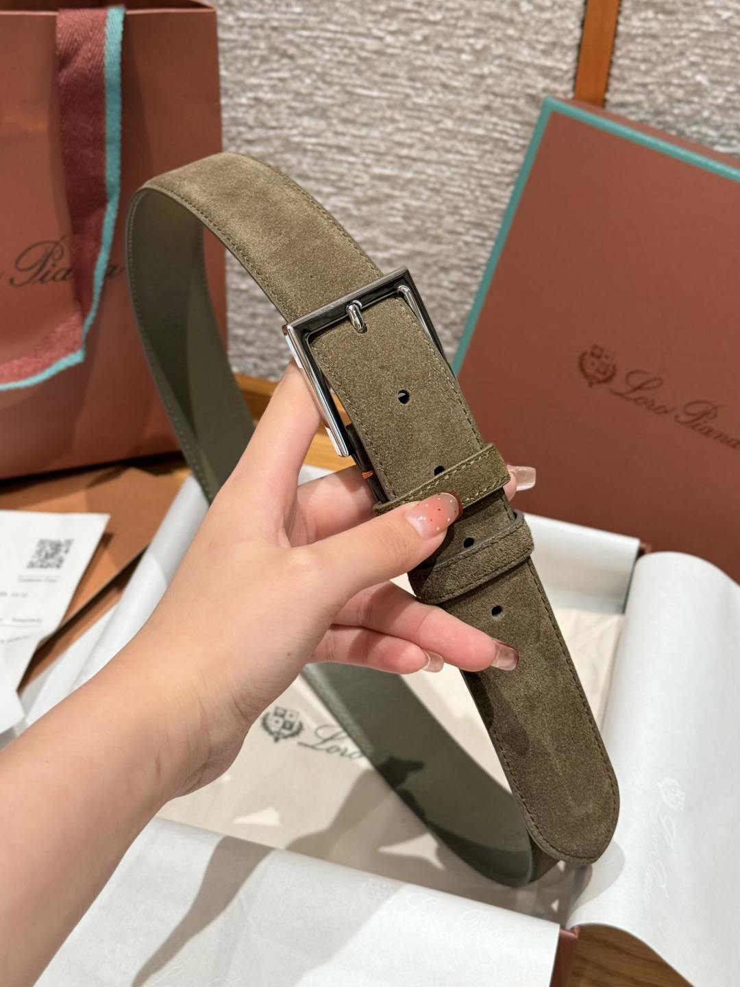 로로 피아나(Loro Piana) LP 알사벨(Alsavel) 남성 캐주얼 벨트