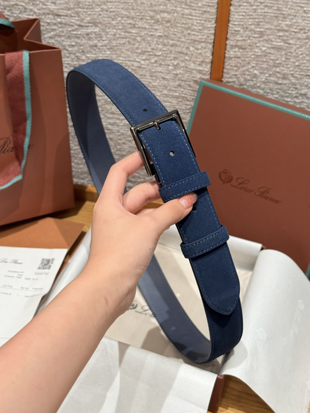 로로 피아나(Loro Piana) LP 알사벨(Alsavel) 남성 캐주얼 벨트