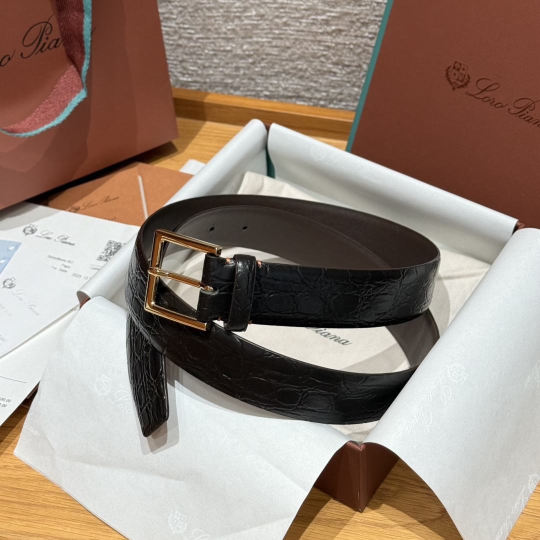 로로 피아나(Loro Piana) LP 알사벨(Alsavel) 남성 크로코 벨트