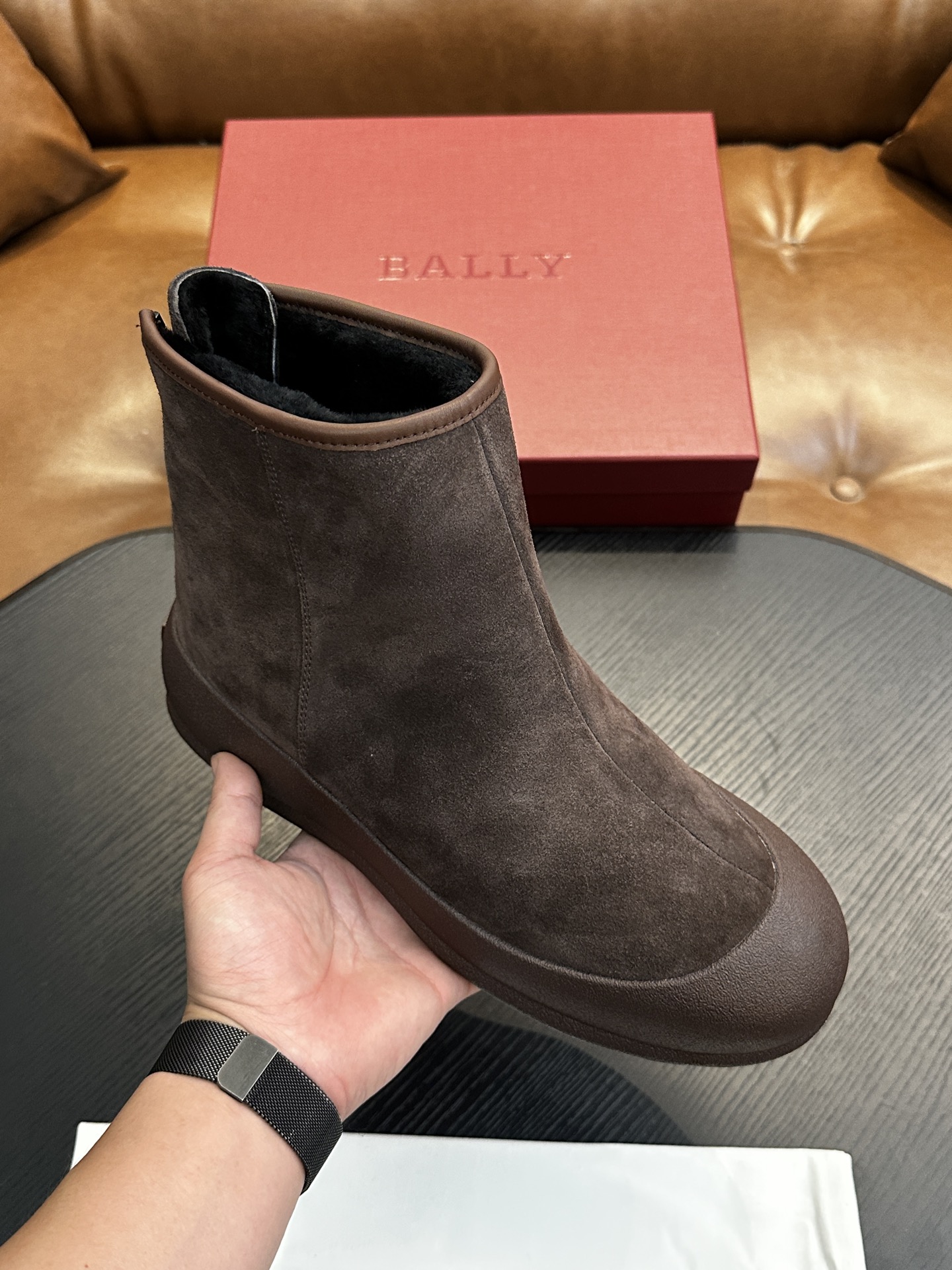 발리(Bally) Frei 남성 하이탑 양모 슈즈 부츠 신발