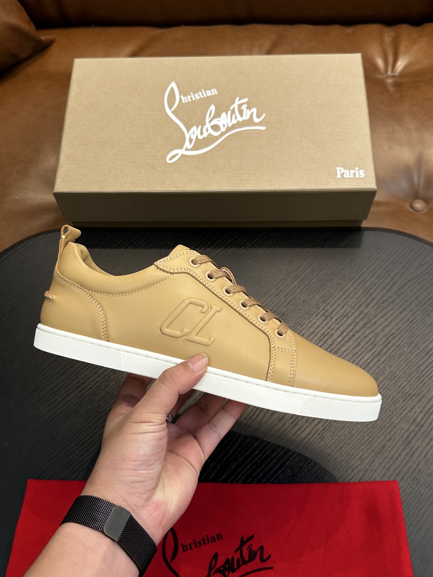Christian Louboutin 크리스찬 루부탱(CL) 수공예 남성 스니커즈 신발