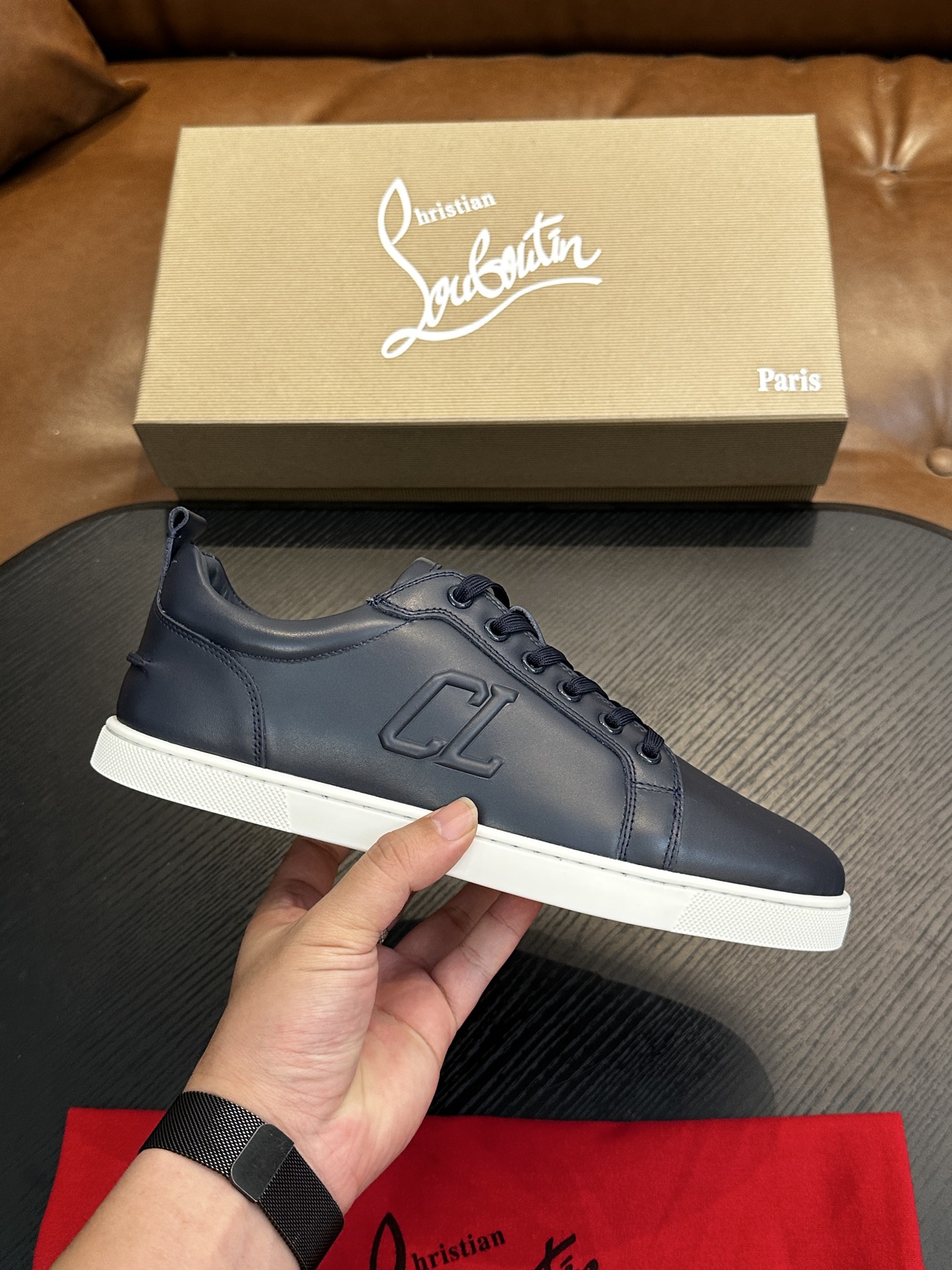 Christian Louboutin 크리스찬 루부탱(CL) 수공예 남성 스니커즈 신발