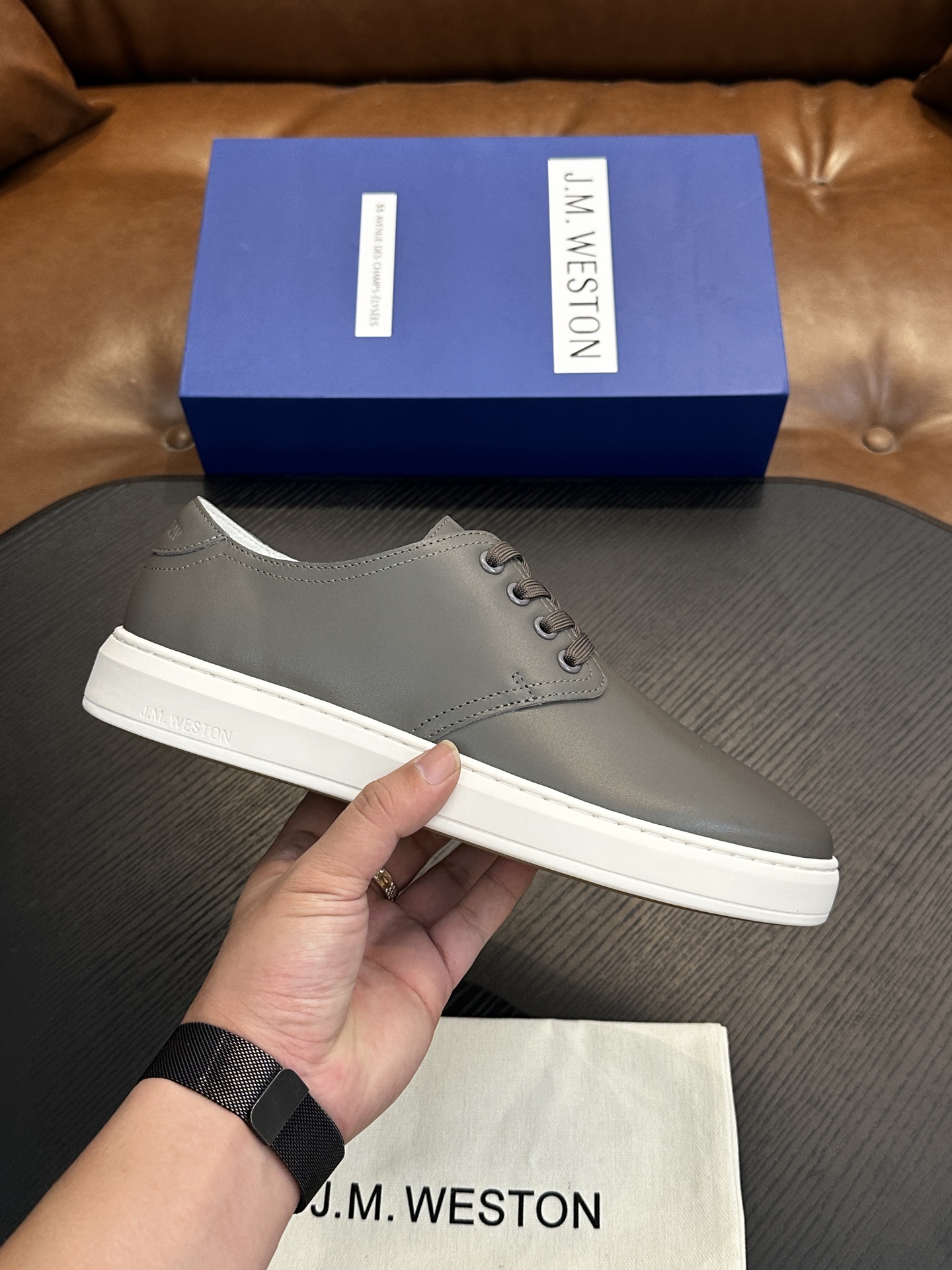 제이엠웨스통(J.M. WESTON) 클래식 레더 스니커즈 신발