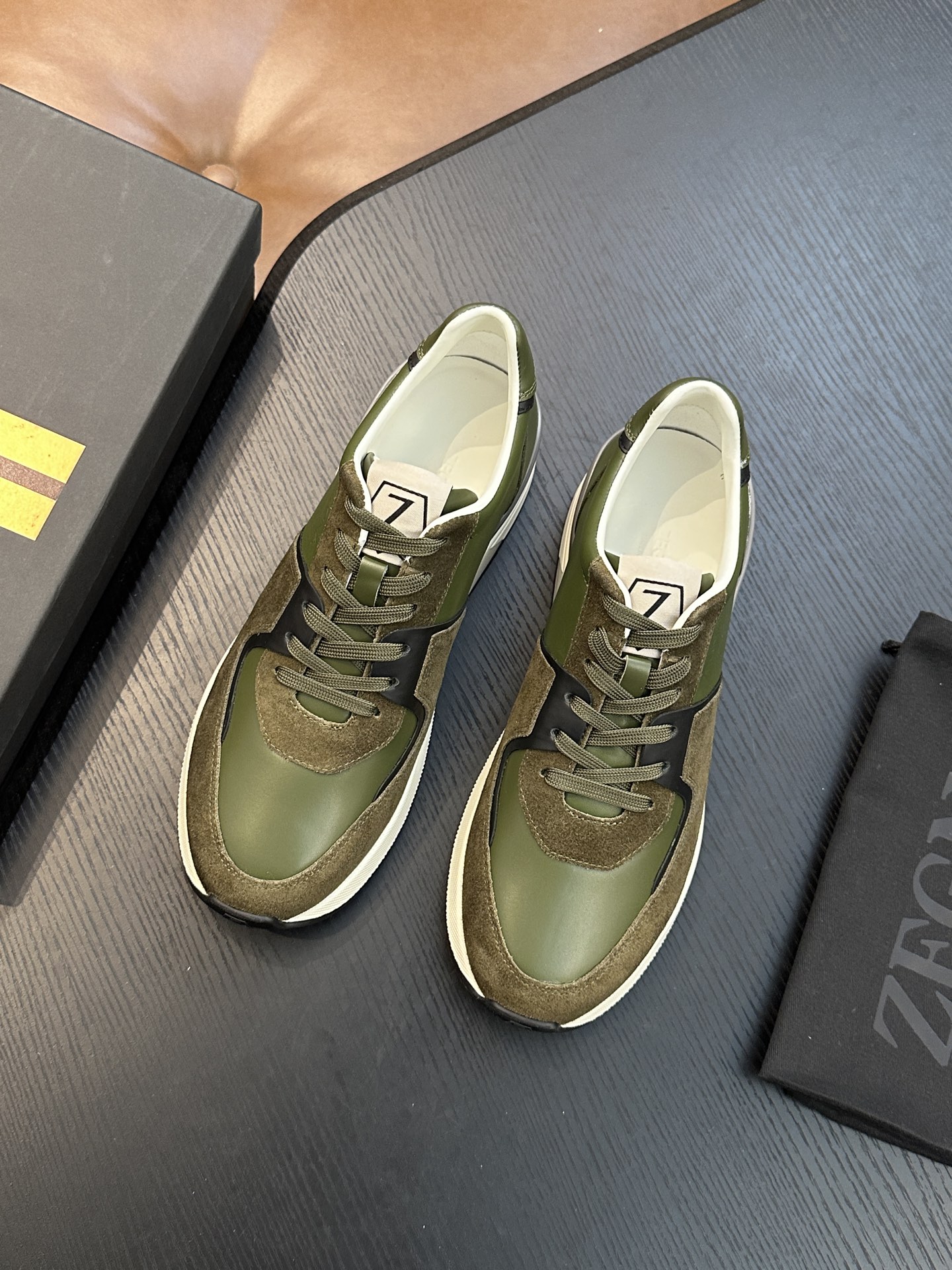 제냐(Zegna) 트리플 스티치 몬테(Monte) 럭셔리 스니커즈 신발