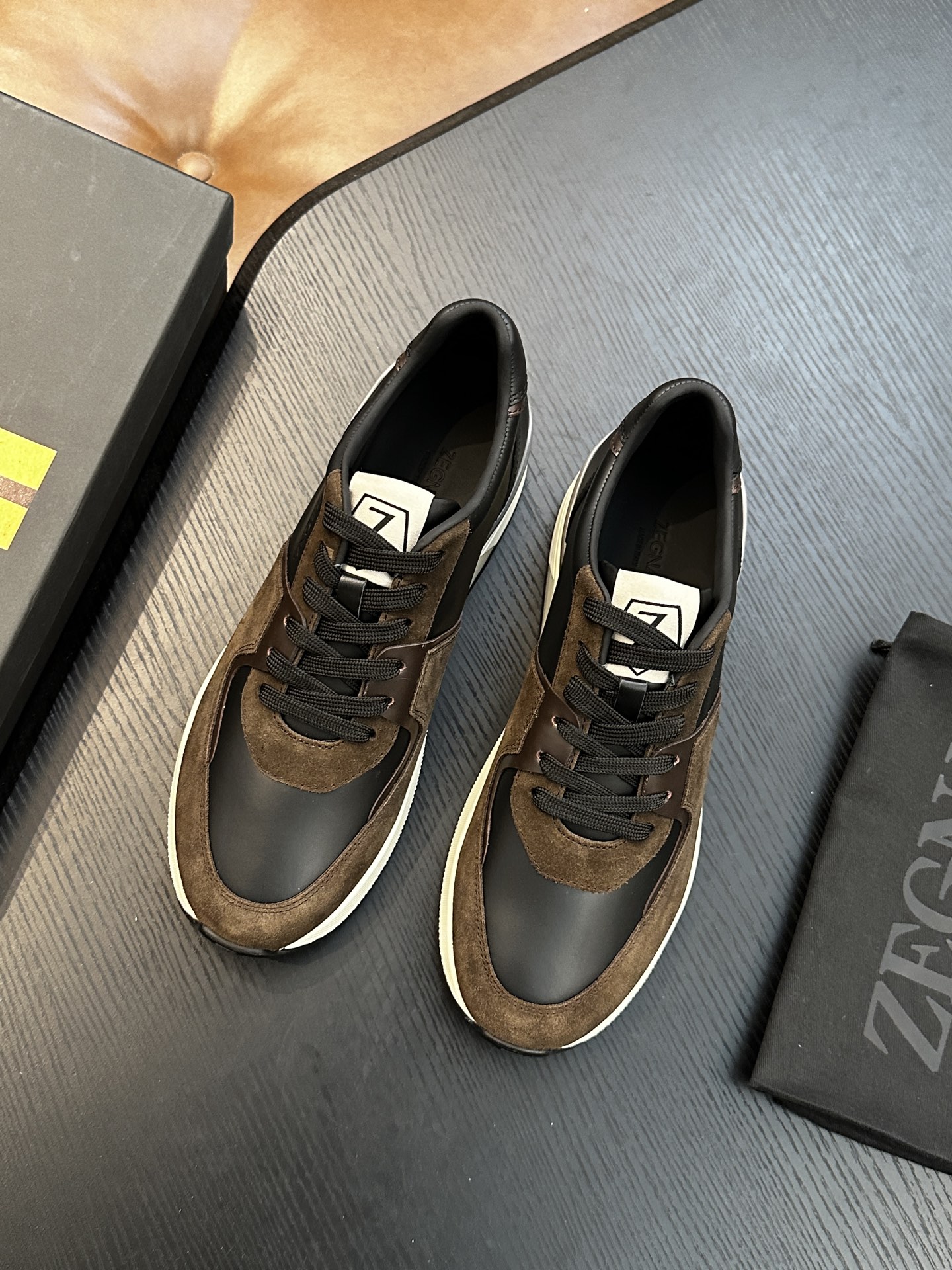 제냐(Zegna) 트리플 스티치 몬테(Monte) 럭셔리 스니커즈 신발