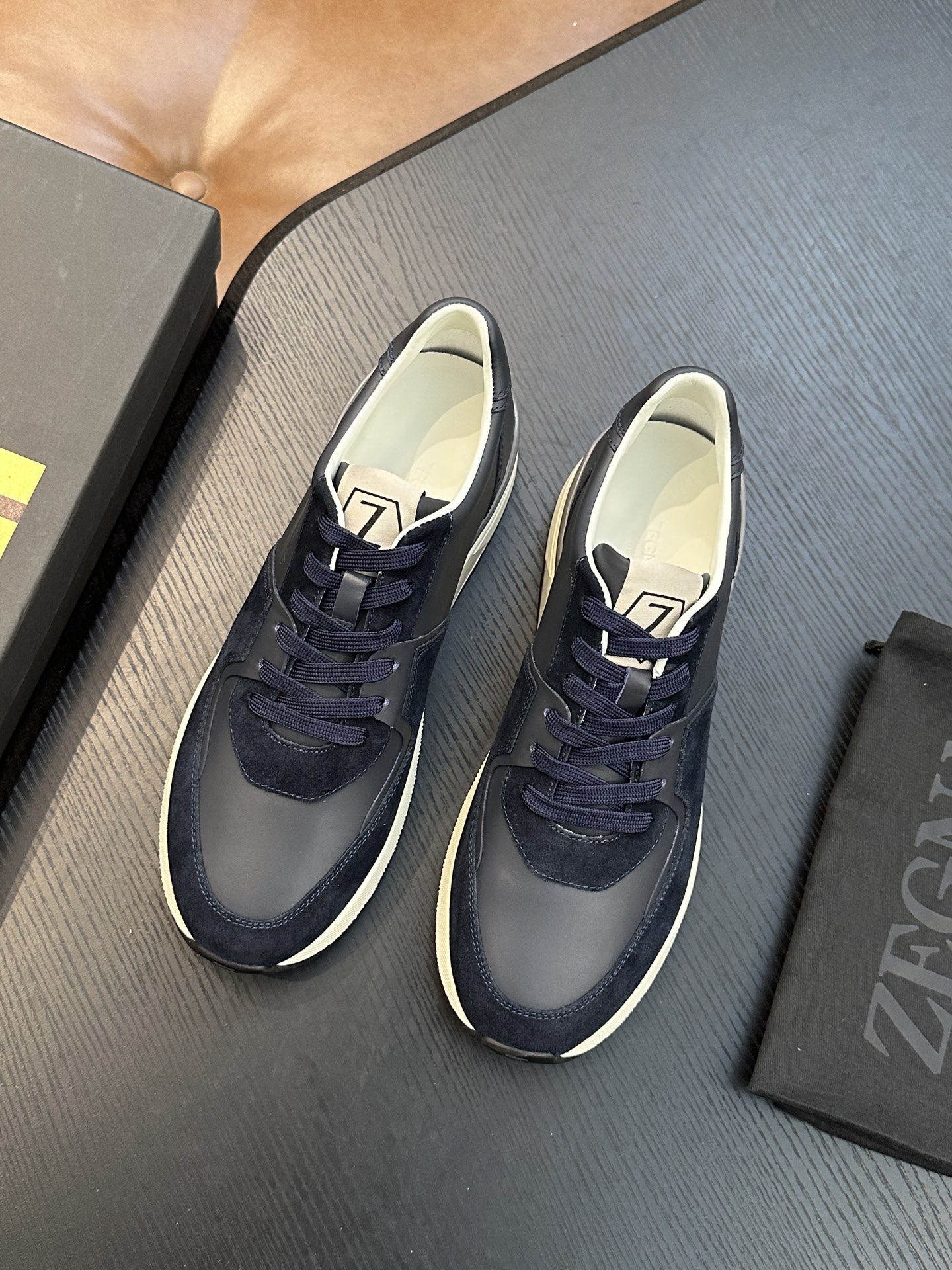 제냐(Zegna) 트리플 스티치 몬테(Monte) 럭셔리 스니커즈 신발