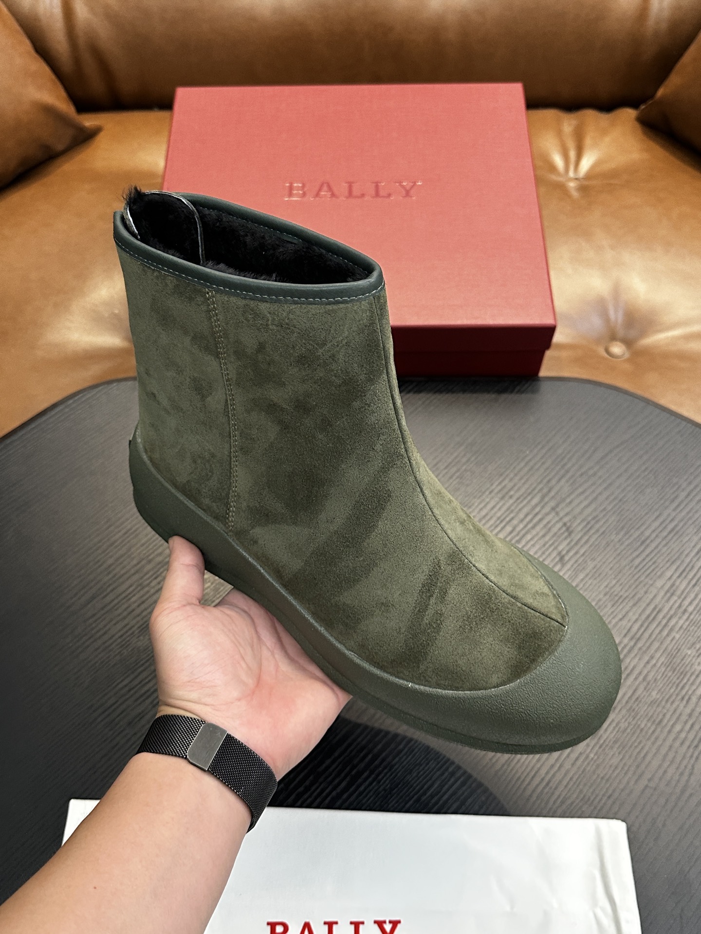 발리(Bally) Frei 남성 하이탑 양모 슈즈 부츠 신발