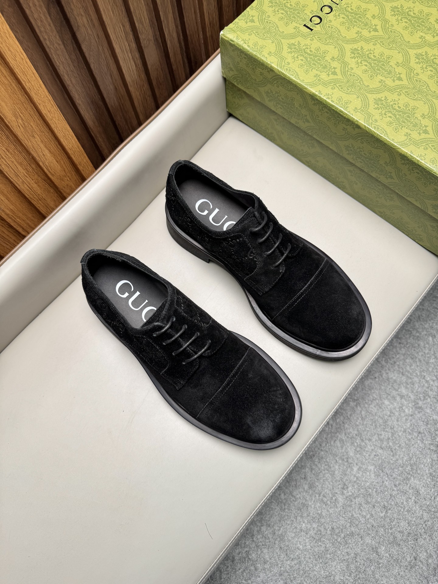 구찌(Gucci) 클래식 스웨이드 비즈니스 슈즈 구두 신발