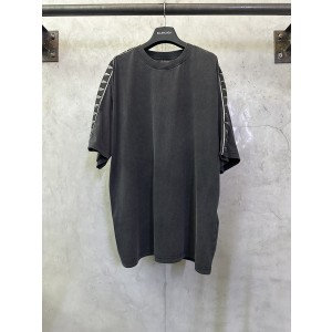 발렌시아가(Balenciaga) 3B 자카드 로고 테이프 반팔 티셔츠 의류