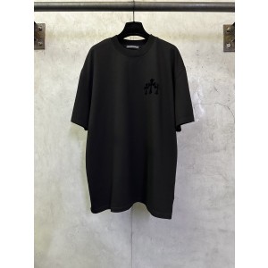 크롬하츠(Chrome Hearts) CH 십자가 플로킹 로고 반팔 티셔츠 의류