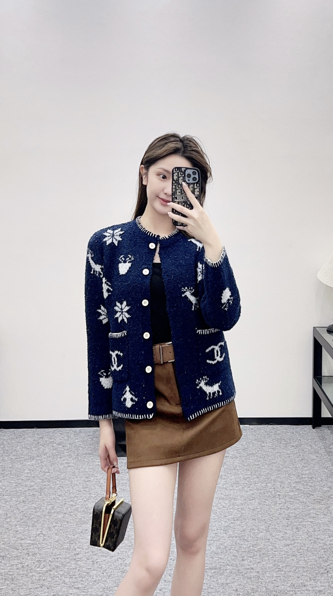 샤넬(Chanel) 자카드 로고 니트 가디건 의류