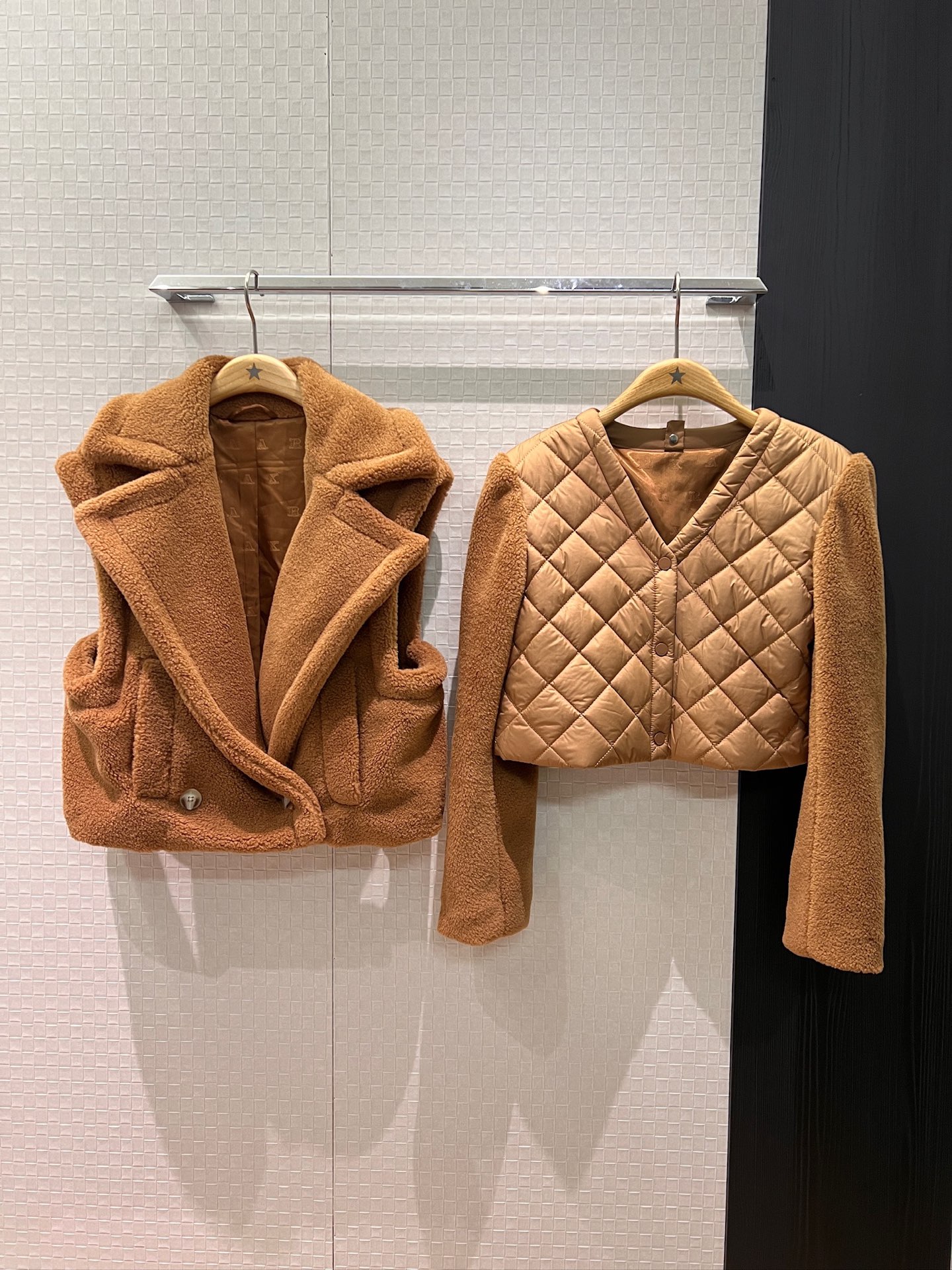 Max Mara 막스마라 테디베어 숏 투피스 레이어드 세트 (베스트 & 패딩 재킷 자켓) 의류