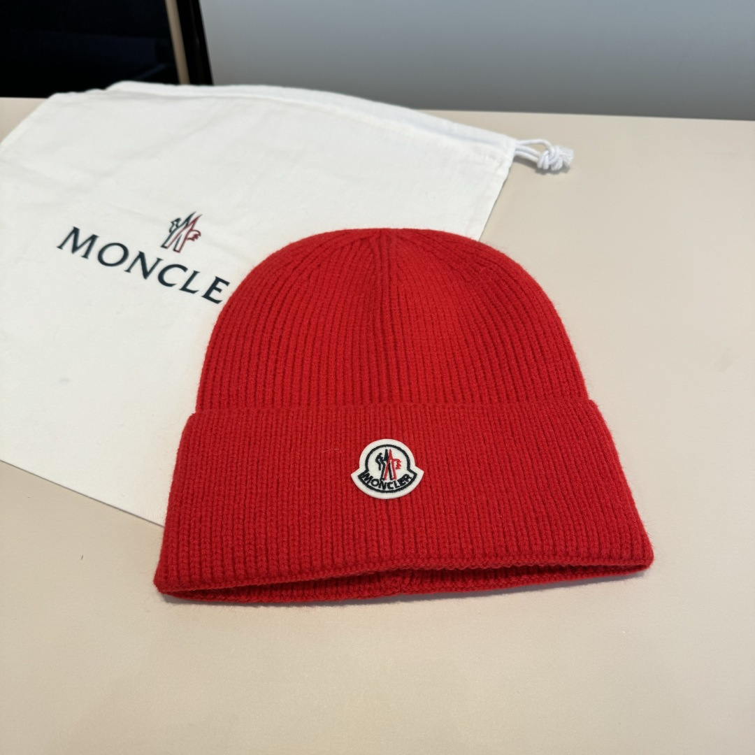 몽클레어 몽클레르(Moncler) 프리미엄 로고 니트 비니 모자