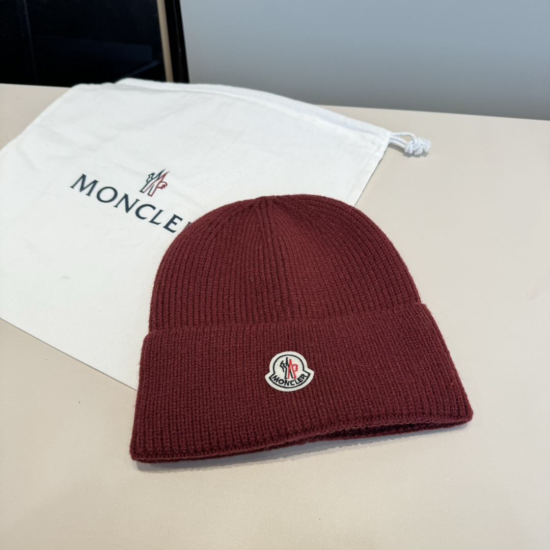 몽클레어 몽클레르(Moncler) 프리미엄 로고 니트 비니 모자