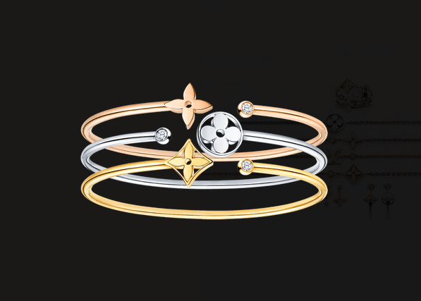 루이비통 LV 3종 세트 뱅글 팔찌 (삼색 플라워) 악세사리