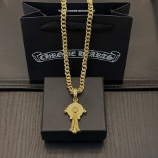 크롬하츠(Chrome Hearts) 골드 트위스트 & 호스슈 크로스 목걸이 악세사리